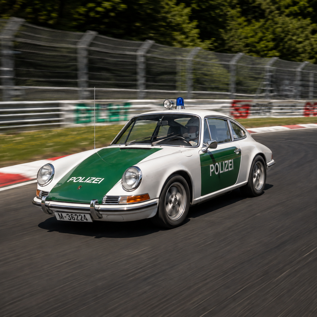 Vintage Porsche 911 Polizei Model Car
