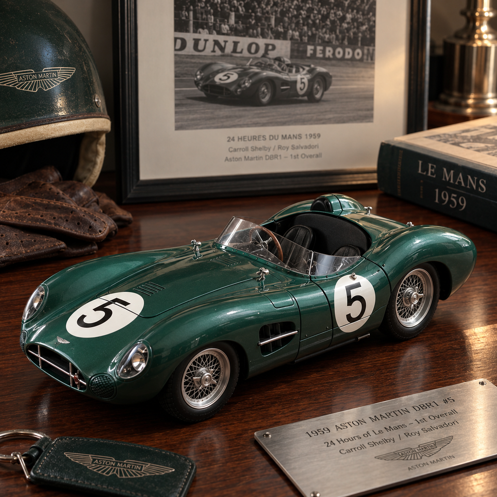 1959 Aston Martin DBR1 #5 1:18 – Shelby Collectibles 50th Anniversary