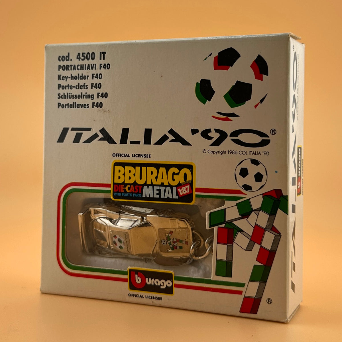 Vintage Bburago Ferrari F40 Italia ’90 Keyring