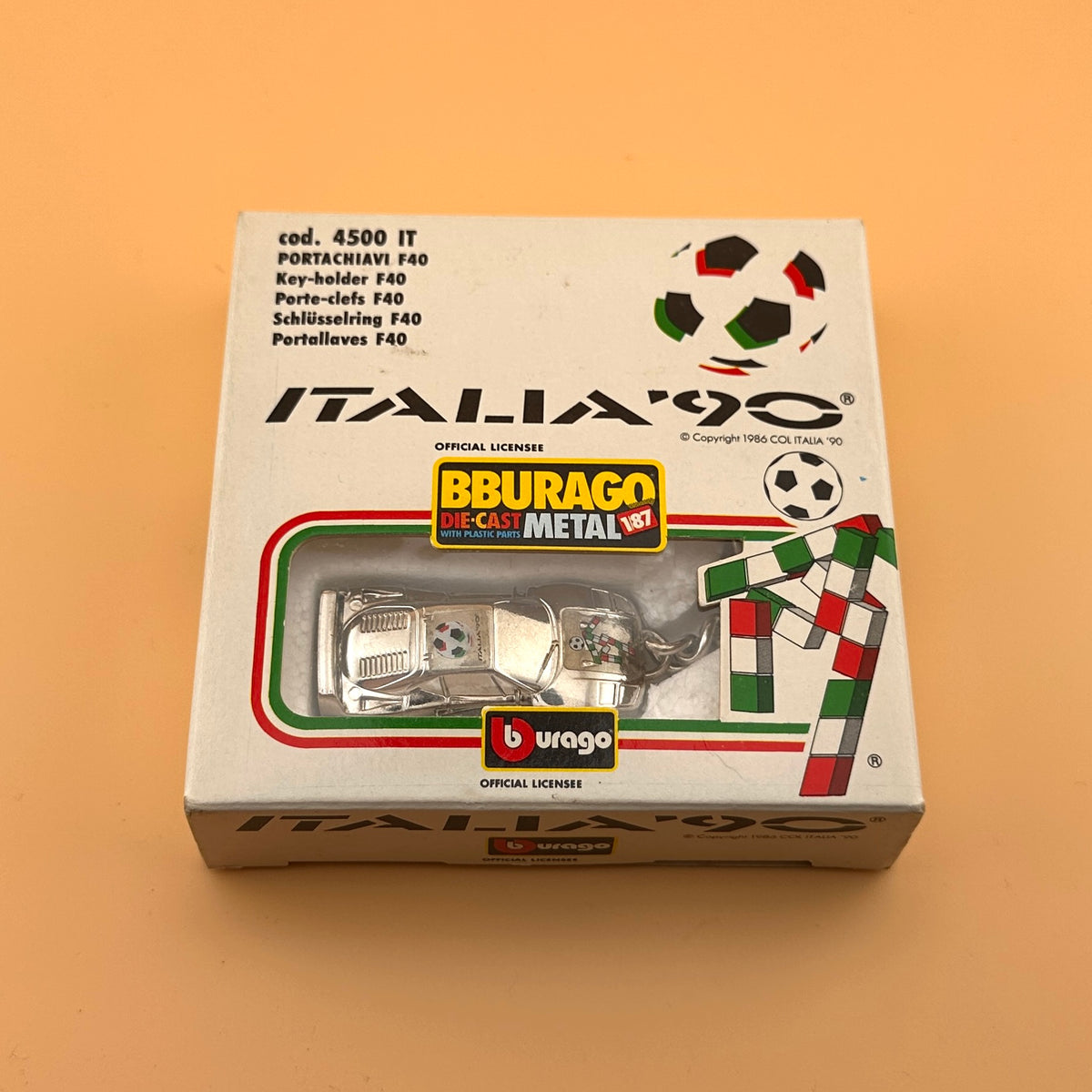Vintage Bburago Ferrari F40 Italia ’90 Keyring