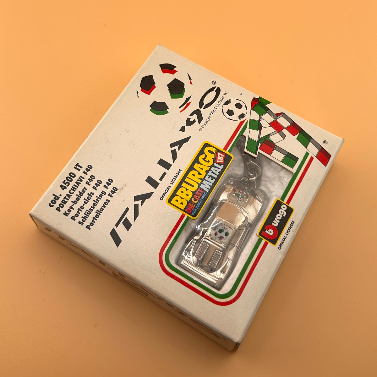 Vintage Bburago Ferrari F40 Italia ’90 Keyring
