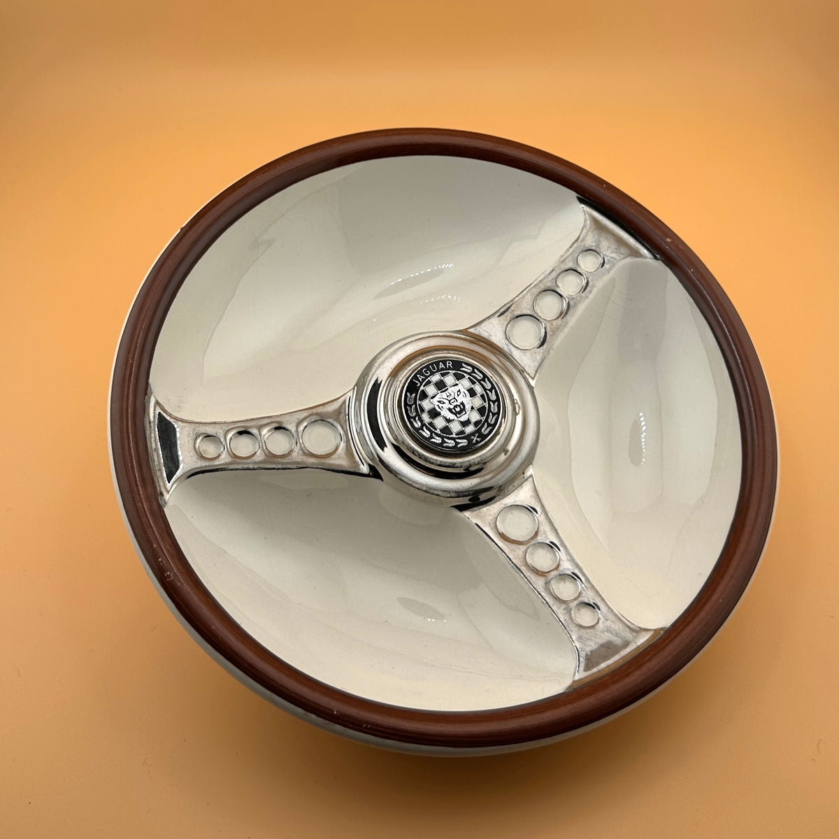 Vintage Les Leston Jaguar Steering Wheel Ashtray by Beswick