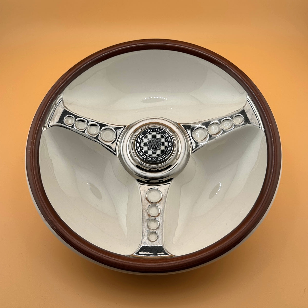Vintage Les Leston Jaguar Steering Wheel Ashtray by Beswick