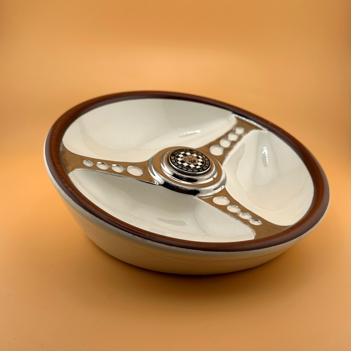 Vintage Les Leston Jaguar Steering Wheel Ashtray by Beswick