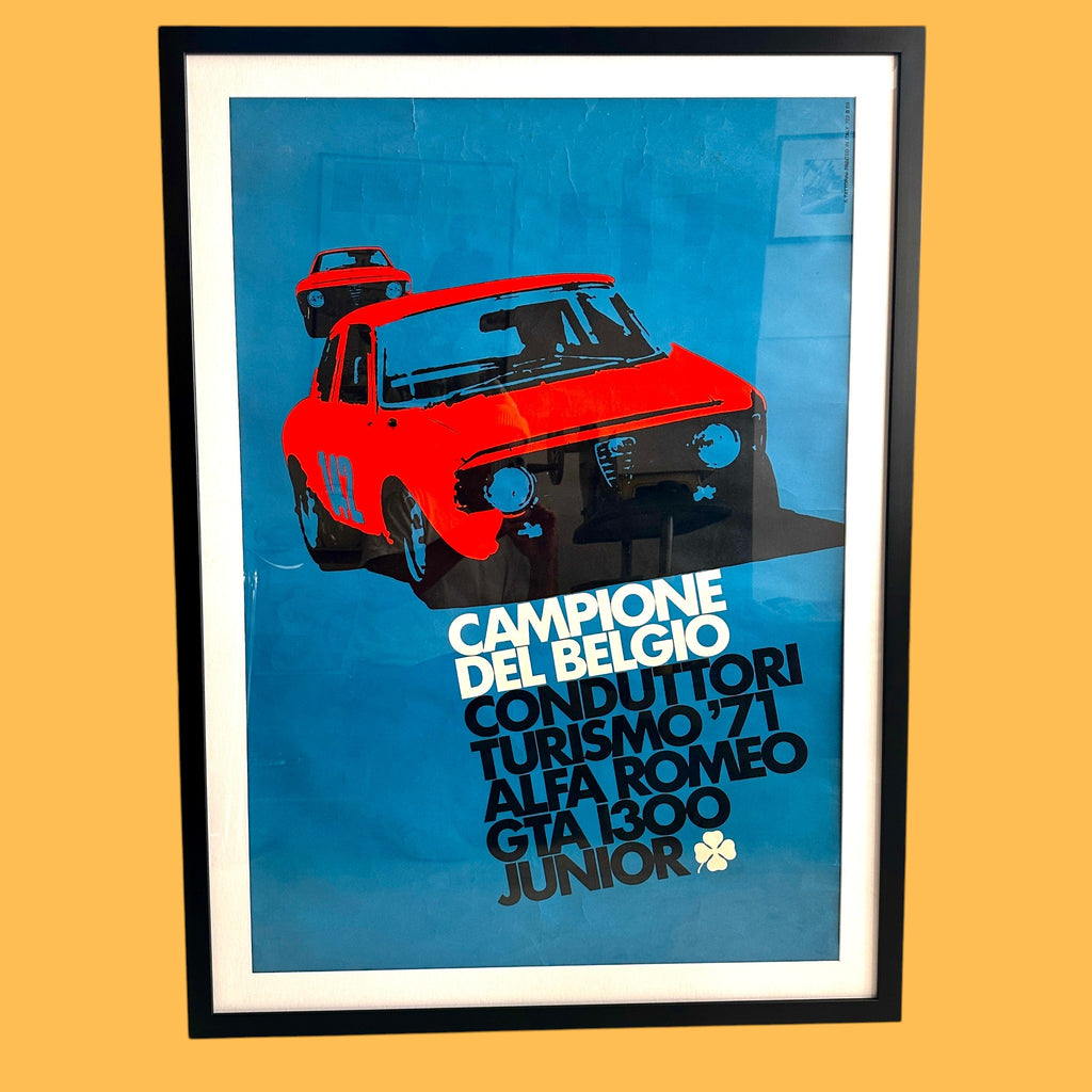 Alfa Romeo GTA 1300 Junior — Campione del Belgio Turismo ’71, Original 1971 Poster