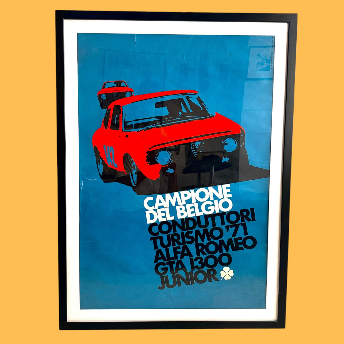 Alfa Romeo GTA 1300 Junior — Campione del Belgio Turismo ’71, Original 1971 Poster